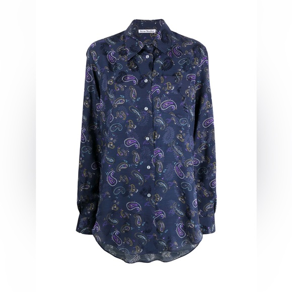 ACNE STUDIOS paisley shirt size S - Picture 2 of 8